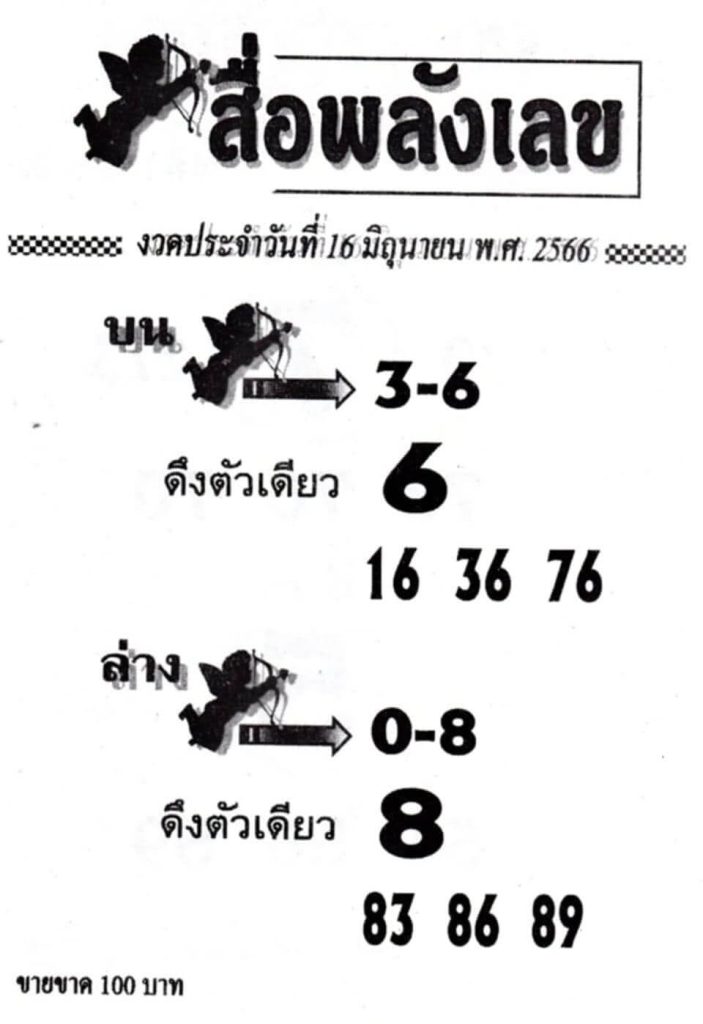 หวยสื่อพลังเลข